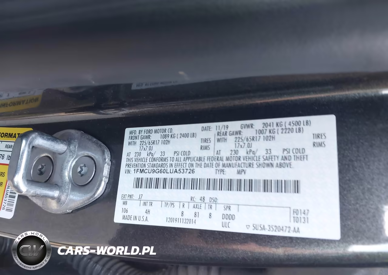 2020 Ford Escape Se VIN:1FMCU9G60LUA53726 - 9