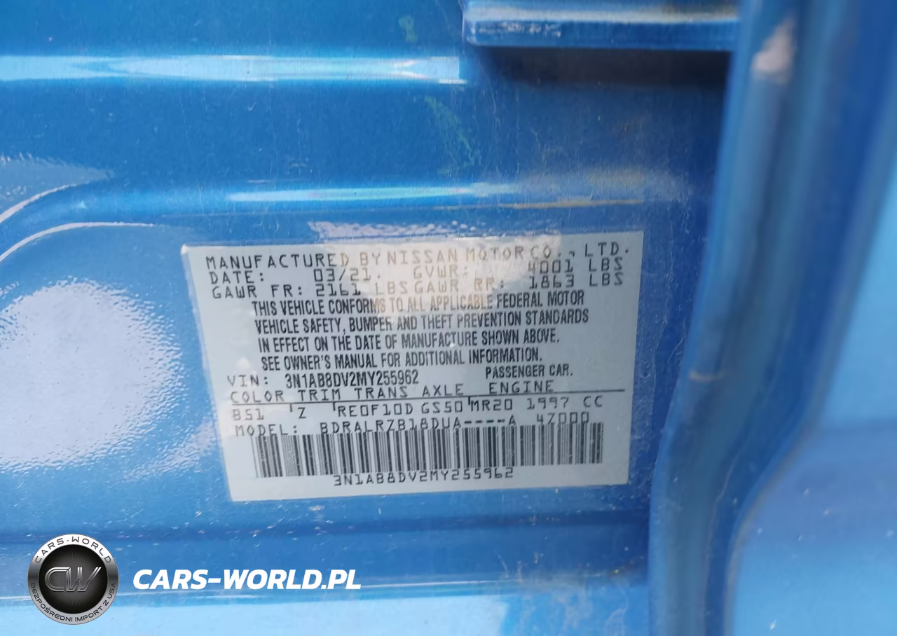 2021 Nissan Sentra Sr Xtronic Cvt VIN:3N1AB8DV2MY255962 - 9