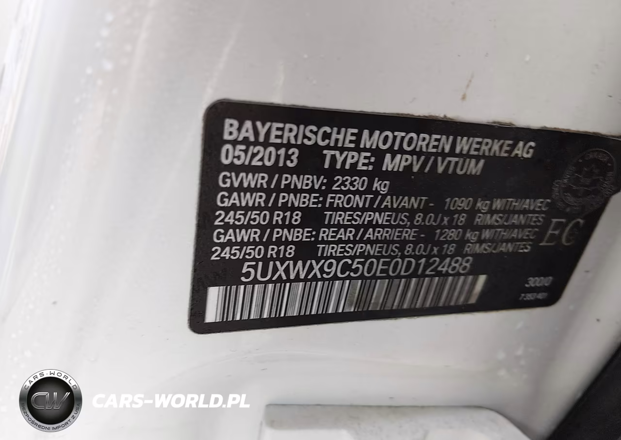 2014 BMW X3 xDrive28I VIN:5UXWX9C50E0D12488 - 9