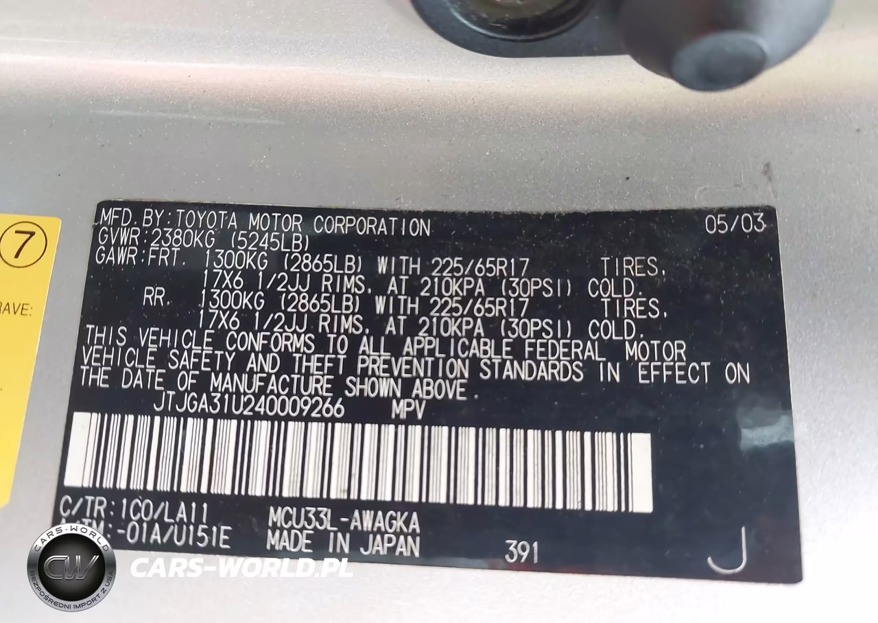 2004 Lexus Rx 330 VIN:JTJGA31U240009266 - 9