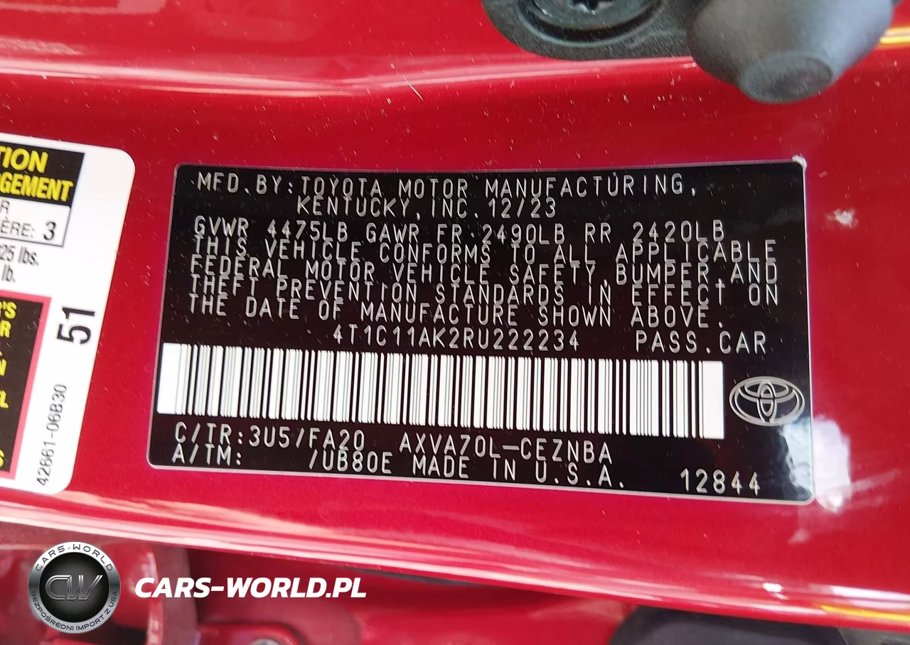 2024 Toyota Camry Le VIN:4T1C11AK2RU222234 - 9