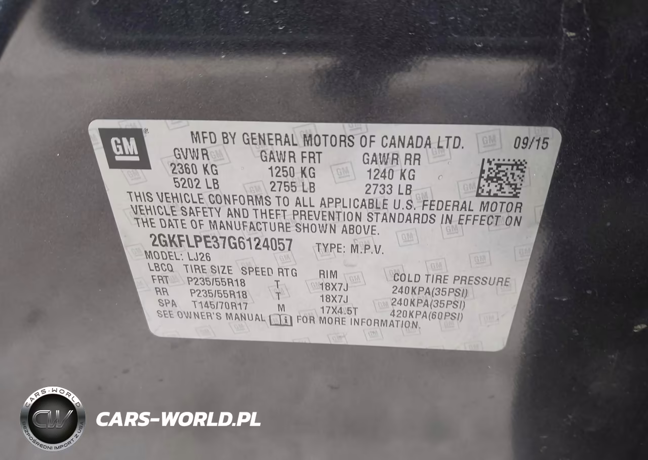 2016 GMC Terrain Slt VIN:2GKFLPE37G6124057 - 9
