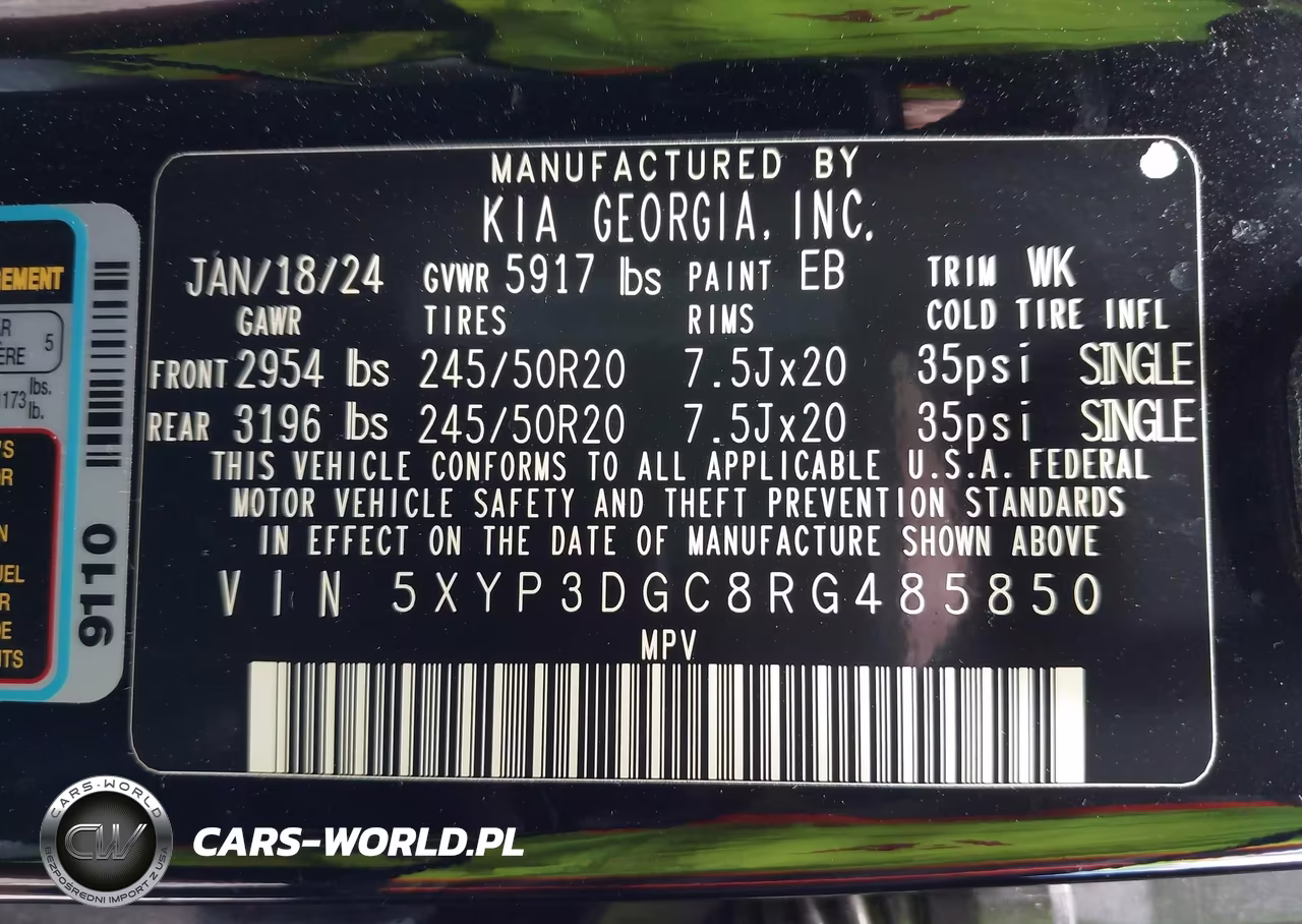 2024 Kia Telluride Ex VIN:5XYP3DGC8RG485850 - 9