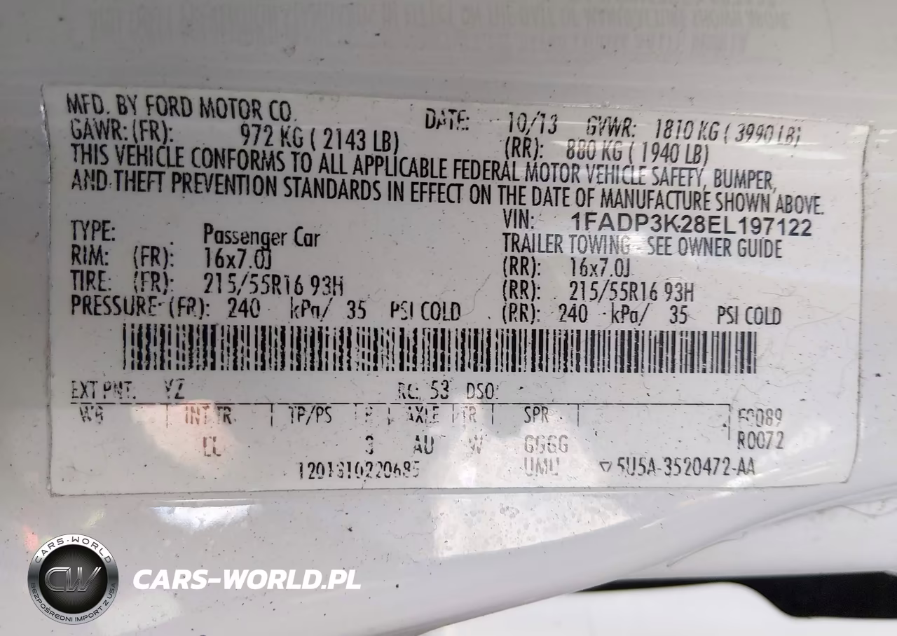2014 Ford Focus Se VIN:1FADP3K28EL197122 - 9