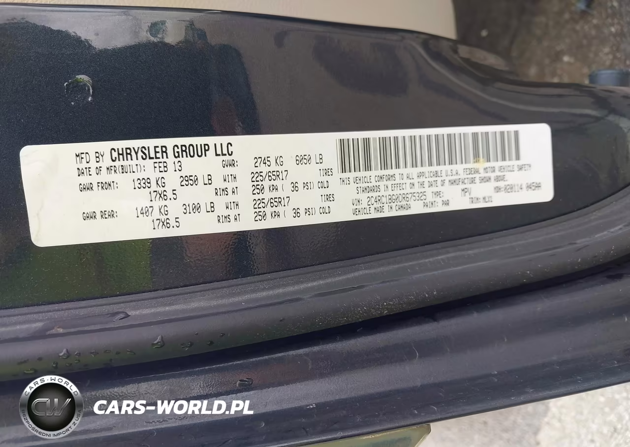 2013 Chrysler Town & Country Touring VIN:2C4RC1BG0DR675325 - 9