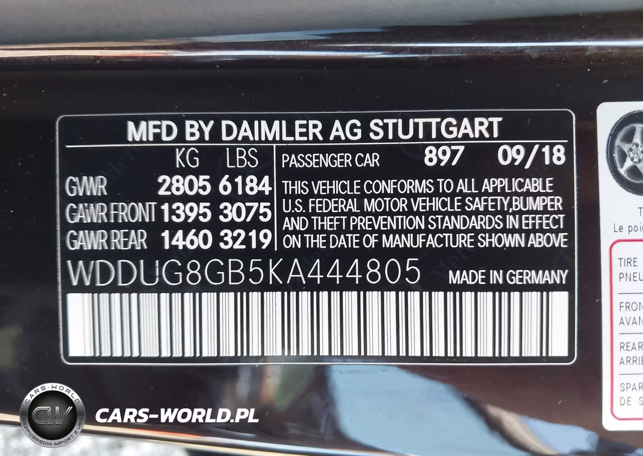 2019 Mercedes-Benz S 560 4Matic VIN:WDDUG8GB5KA444805 - 9