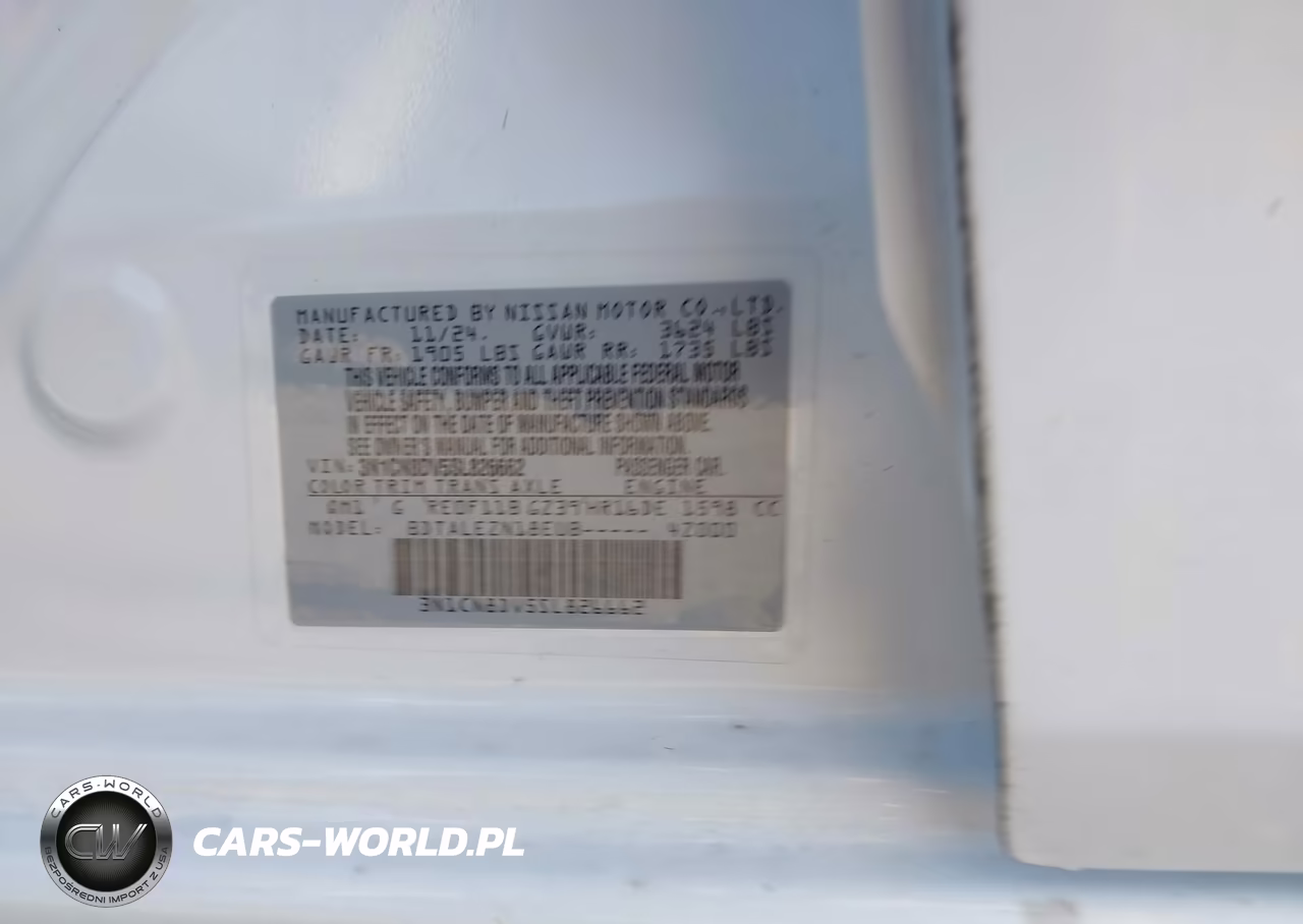 2025 Nissan Versa 1.6 S VIN:3N1CN8DV5SL826662 - 9