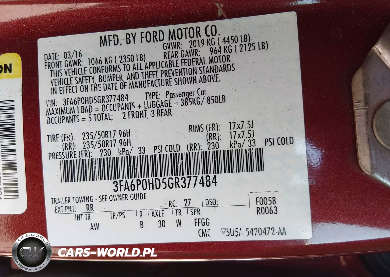 2016 Ford Fusion Se VIN:3FA6P0HD5GR377484 - 9
