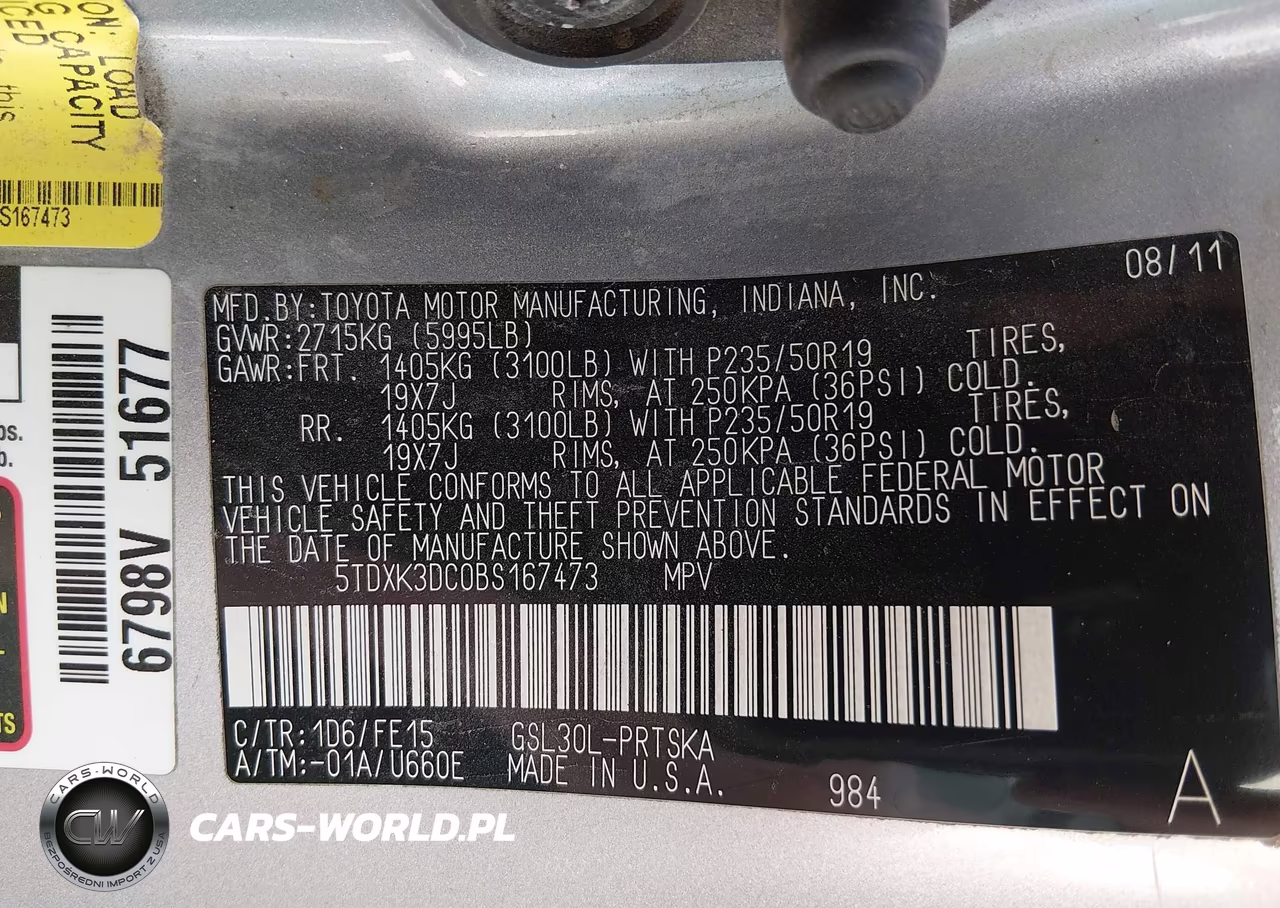 2011 Toyota Sienna Se VIN:5TDXK3DC0BS167473 - 9