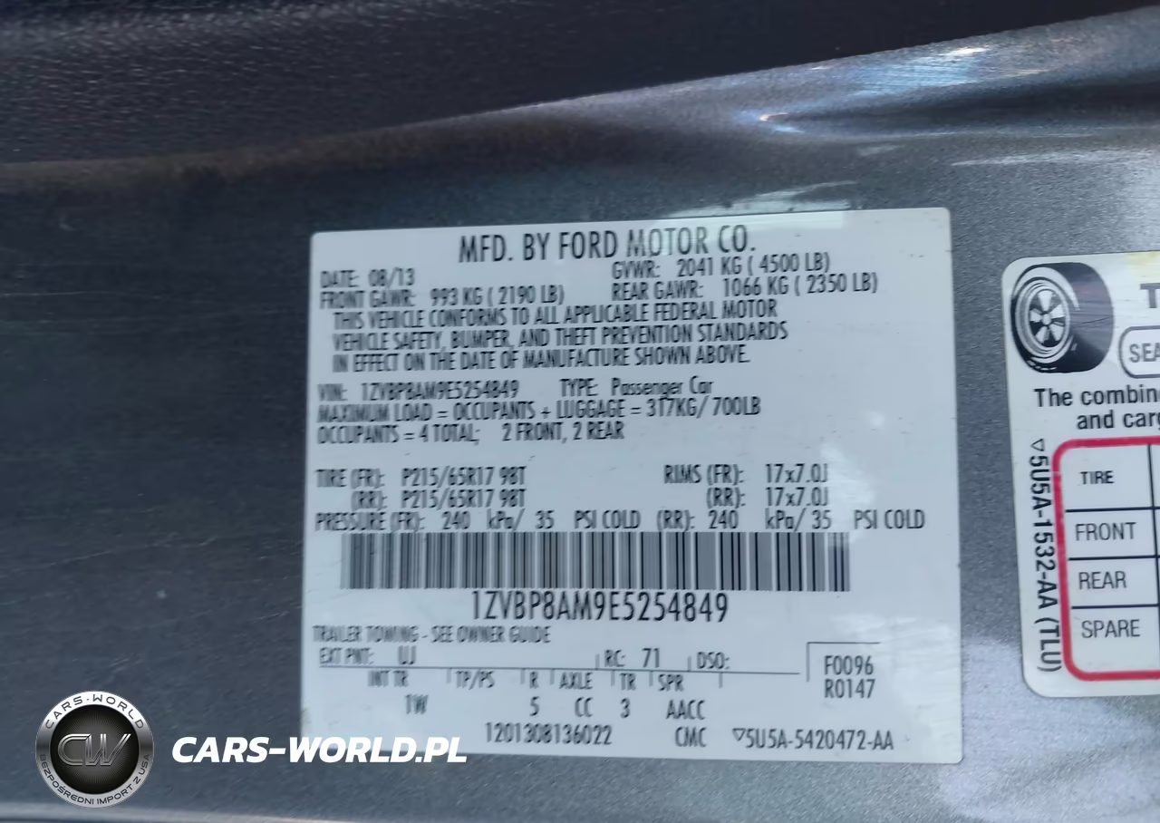 2014 Ford Mustang V6 VIN:1ZVBP8AM9E5254849 - 9