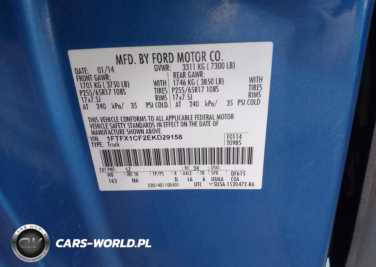 2014 Ford F-150 Xlt VIN:1FTFX1CF2EKD29158 - 9