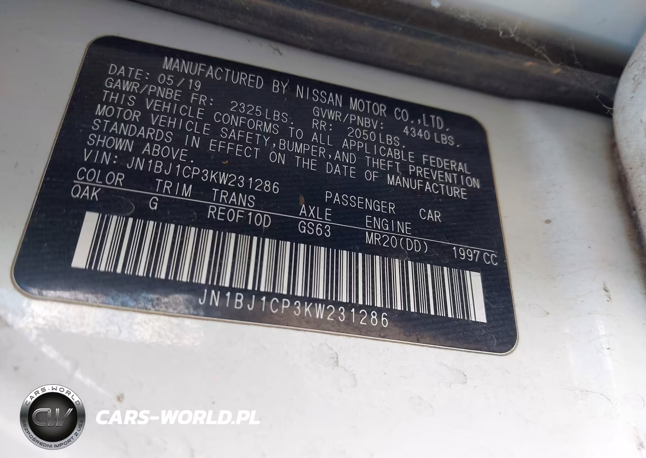 2019 Nissan Rogue Sport S VIN:JN1BJ1CP3KW231286 - 9