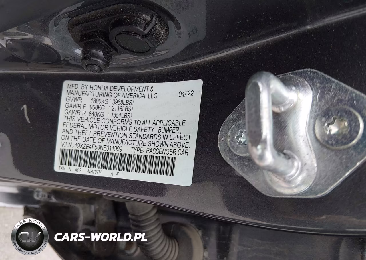 2022 Honda Insight Ex VIN:19XZE4F50NE011999 - 9