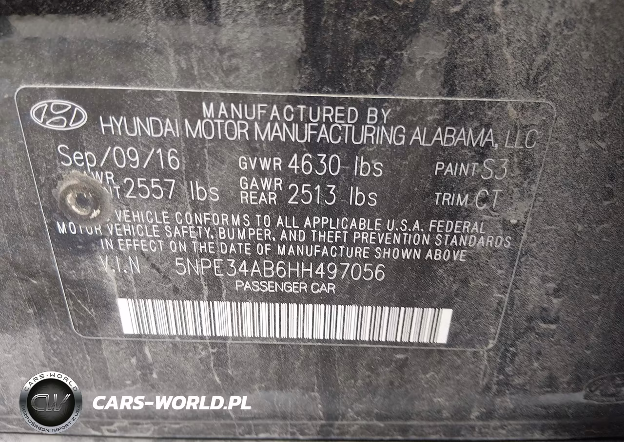 2017 Hyundai Sonata Limited 2.0T VIN:5NPE34AB6HH497056 - 9