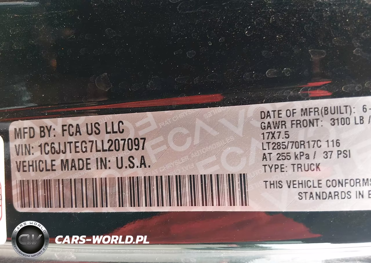 2020 Jeep Gladiator Mojave 4X4 VIN:1C6JJTEG7LL207097 - 9