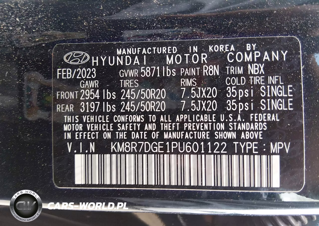 2023 Hyundai Palisade Calligraphy VIN:KM8R7DGE1PU601122 - 9