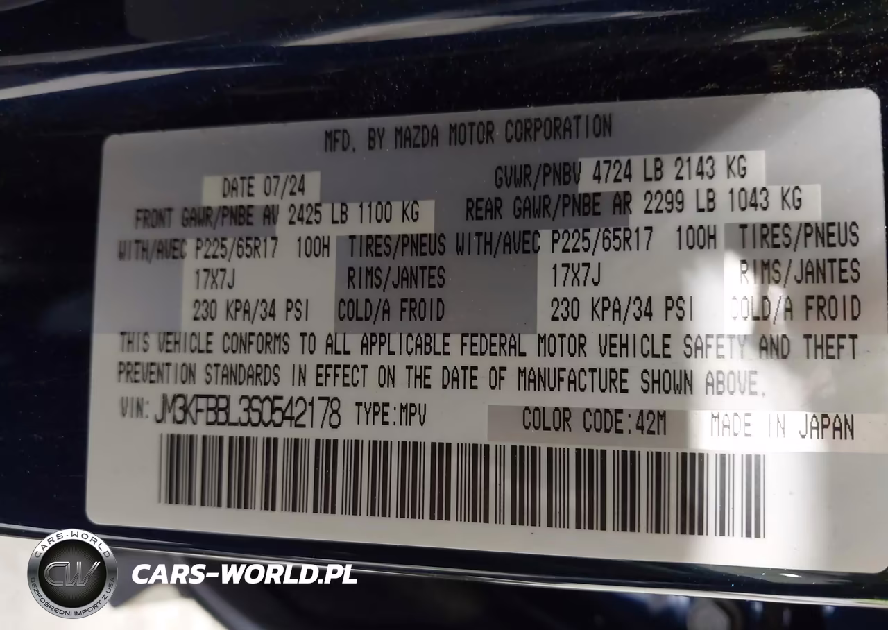 2025 Mazda Cx-5 2.5 S Select VIN:JM3KFBBL3S0542178 - 9