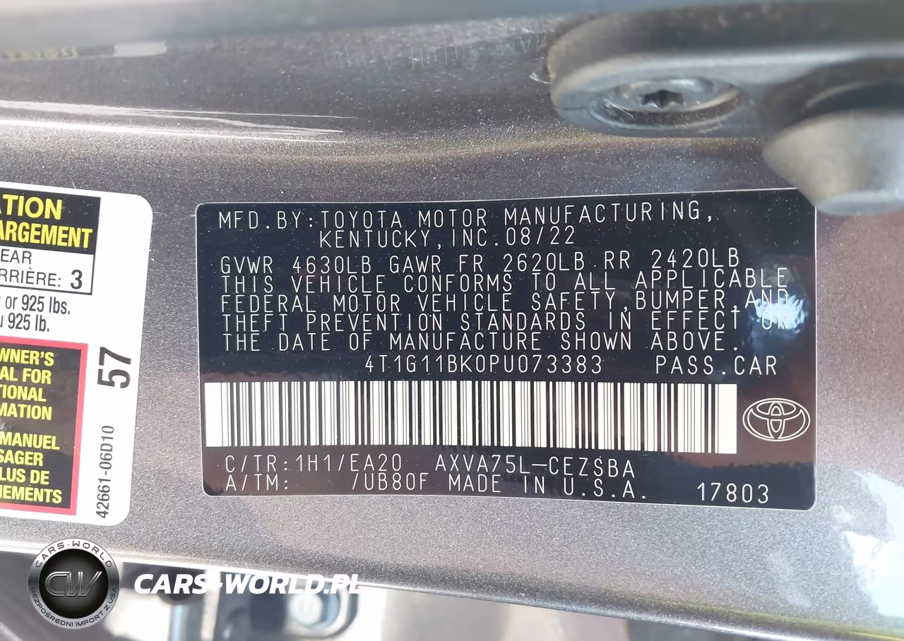 2023 Toyota Camry Se Awd VIN:4T1G11BK0PU073383 - 9