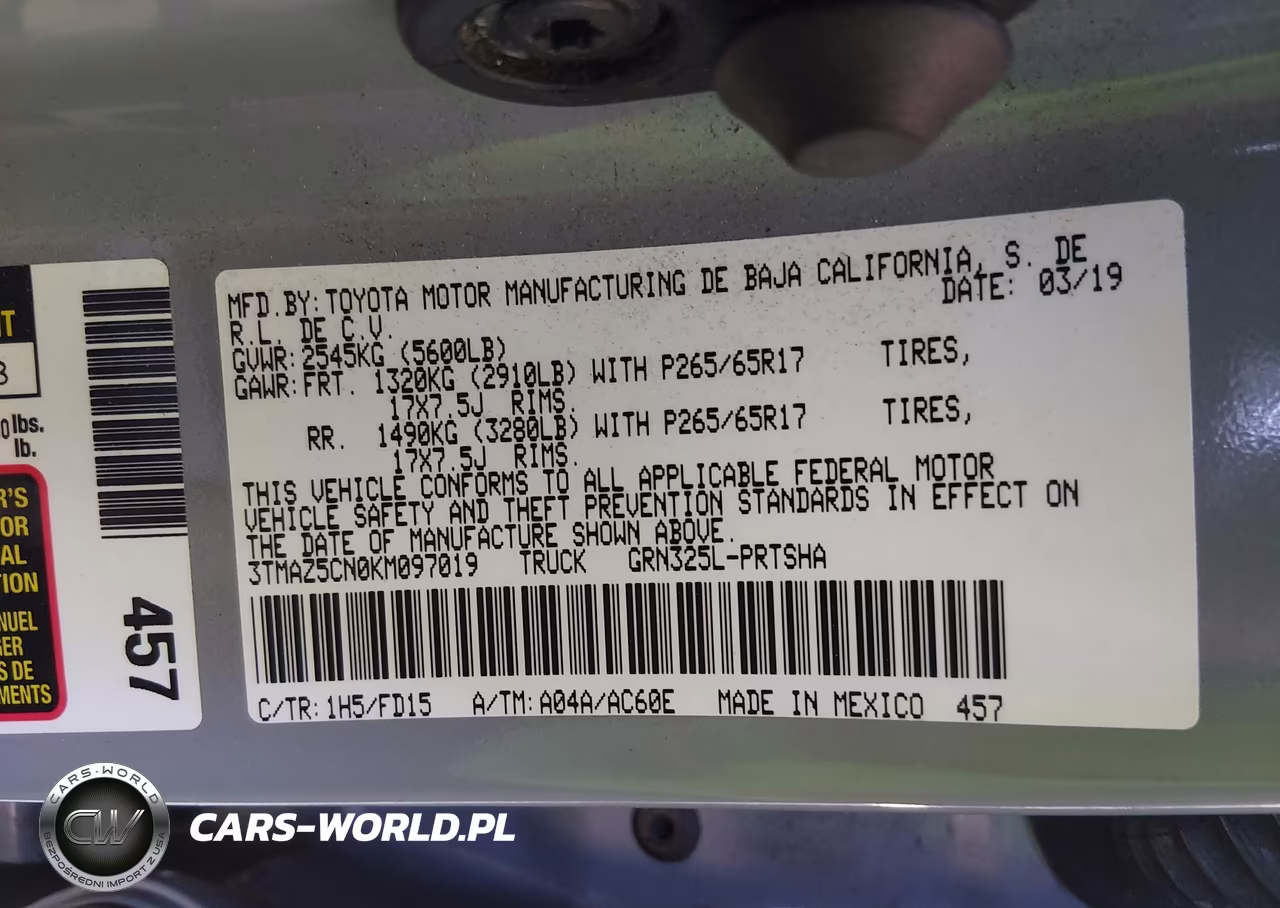 2019 Toyota Tacoma Trd Sport VIN:3TMAZ5CN0KM097019 - 9