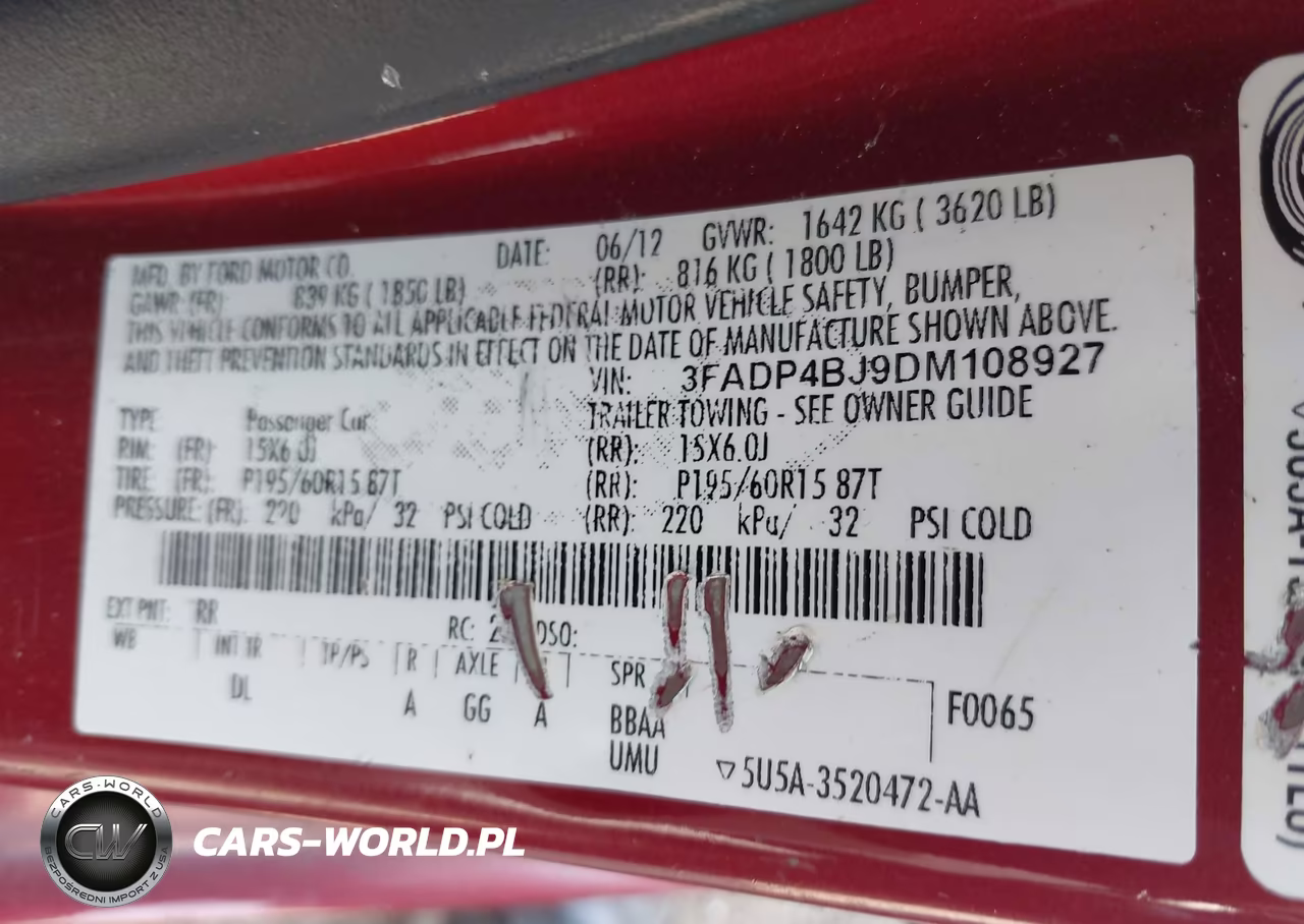 2013 Ford Fiesta Se VIN:3FADP4BJ9DM108927 - 9