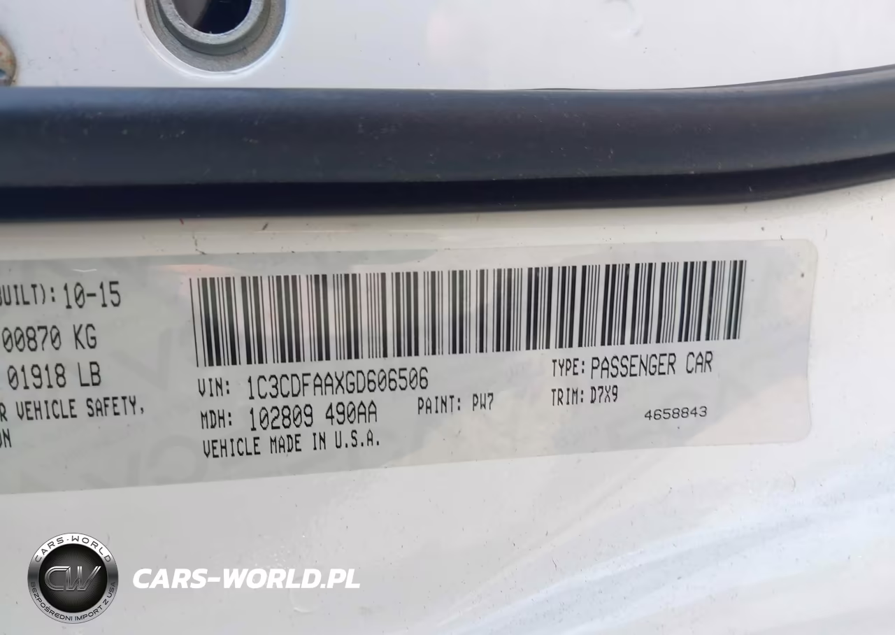 2016 Dodge Dart Se VIN:1C3CDFAAXGD606506 - 9