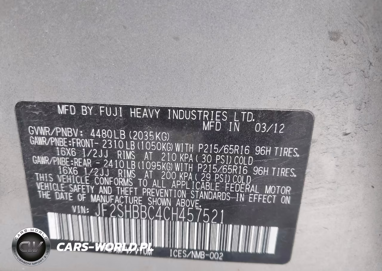 2012 Subaru Forester 2.5X VIN:JF2SHBBC4CH457521 - 9