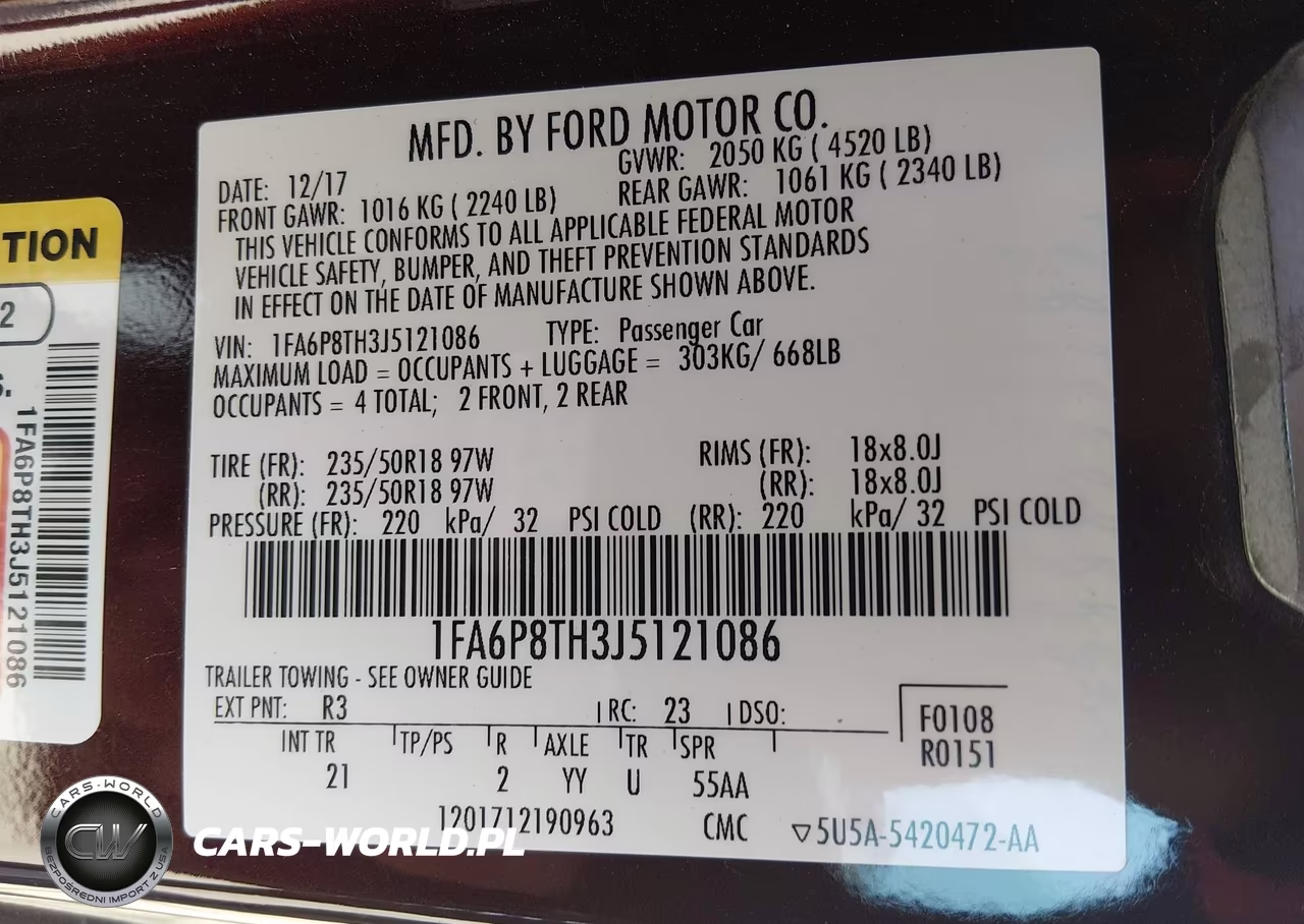 2018 Ford Mustang Ecoboost VIN:1FA6P8TH3J5121086 - 9