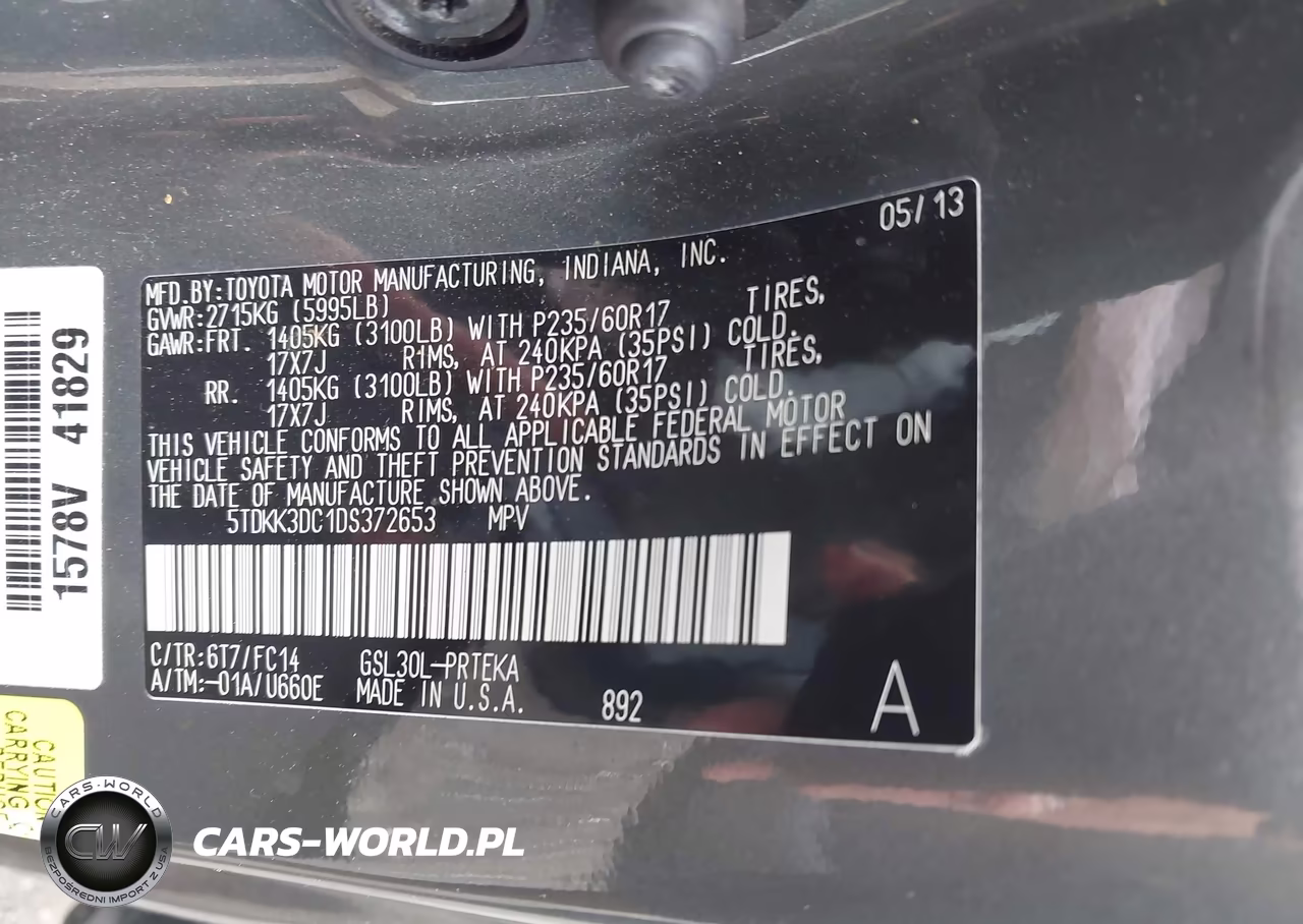 2013 Toyota Sienna Le V6 8 Passenger VIN:5TDKK3DC1DS372653 - 9