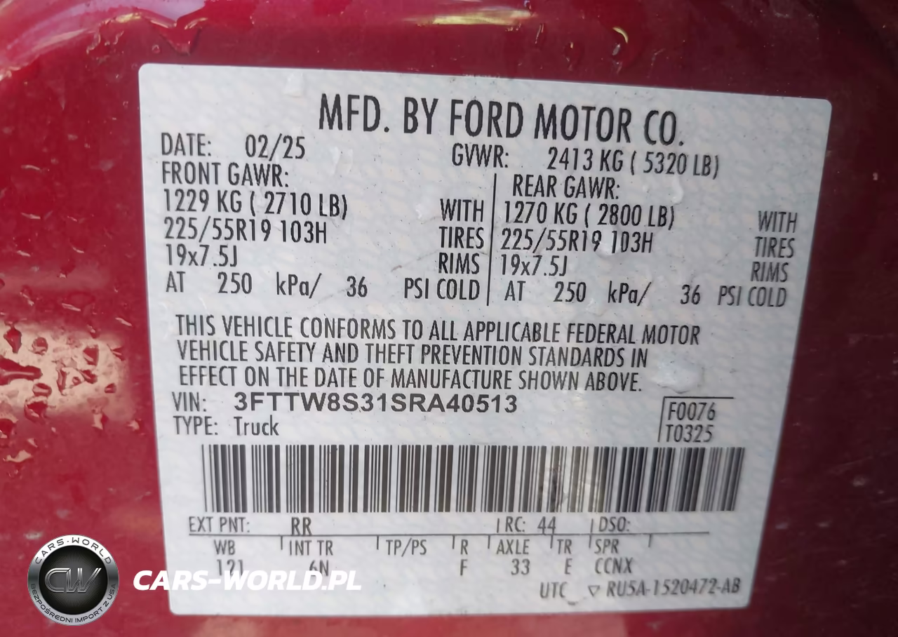2025 Ford Maverick Lariat VIN:3FTTW8S31SRA40513 - 9