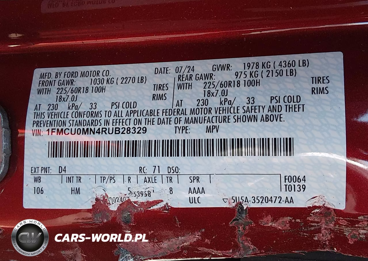 2024 Ford Escape St-Line VIN:1FMCU0MN4RUB28329 - 9