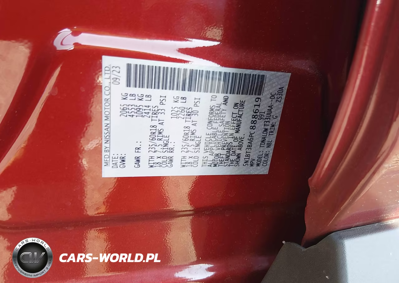 2023 Nissan Rogue Sv Fwd VIN:5N1BT3BA6PC888619 - 9