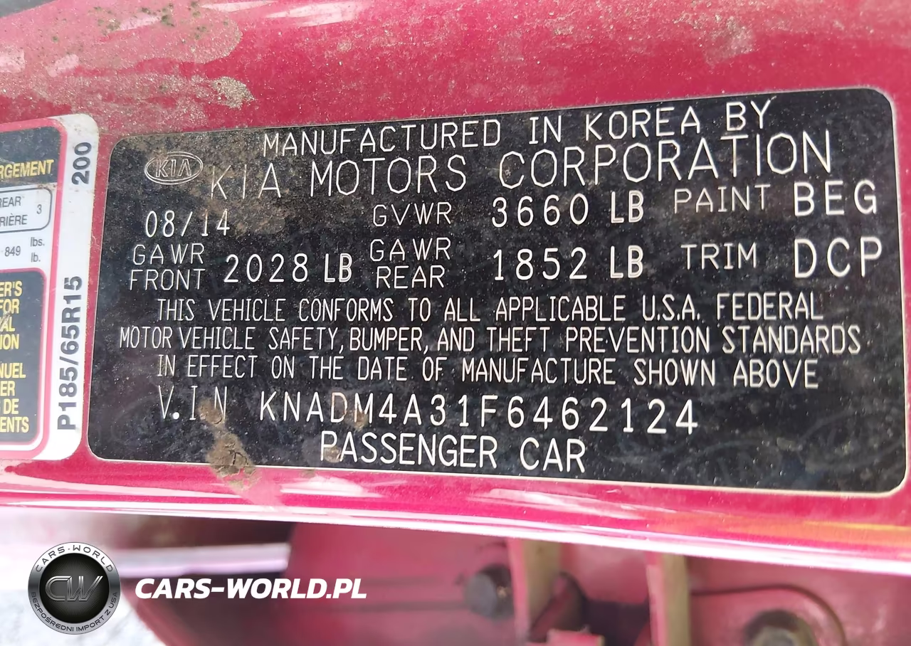 2015 Kia Rio Lx VIN:KNADM4A31F6462124 - 9