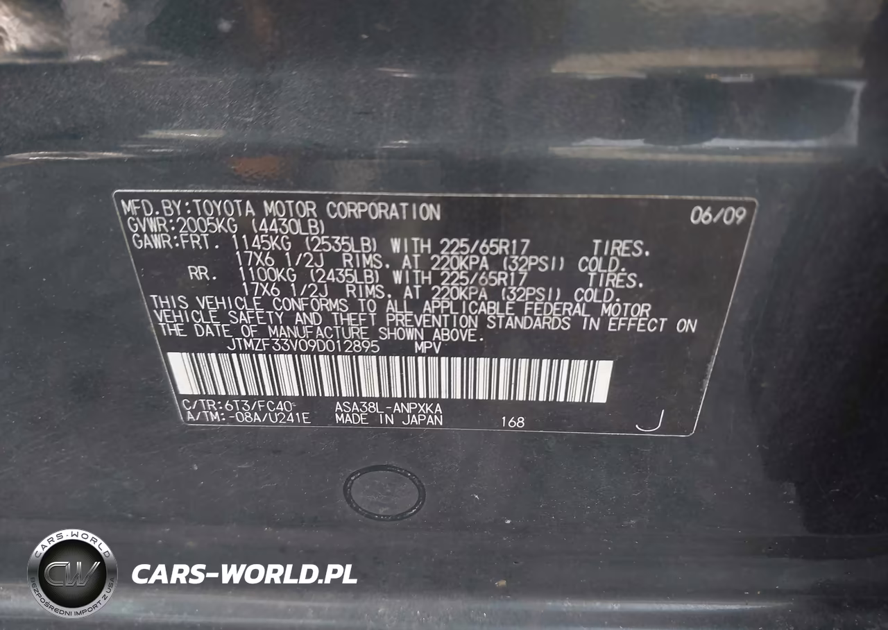 2009 Toyota Rav4 VIN:JTMZF33V09D012895 - 9