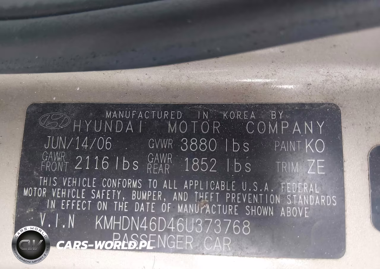 2006 Hyundai Elantra Gls-Limited VIN:KMHDN46D46U373768 - 9