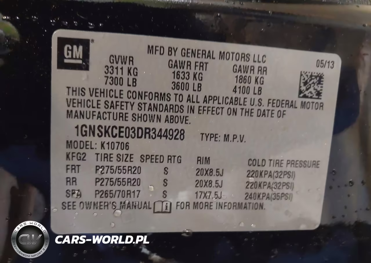 2013 Chevrolet Tahoe Ltz VIN:1GNSKCE03DR344928 - 9