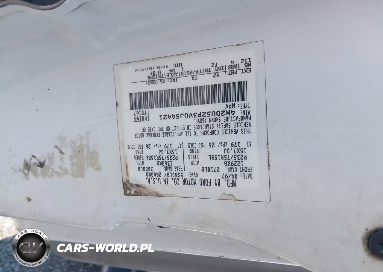 1997 Mercury Mountaineer VIN:4M2DU52P3VUJ54421 - 9