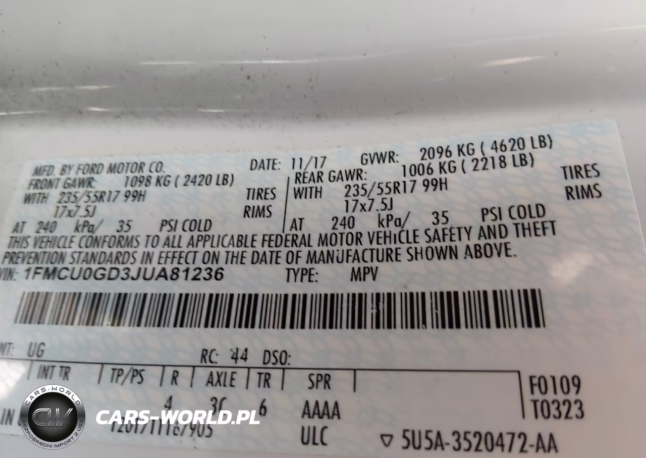 2018 Ford Escape Se VIN:1FMCU0GD3JUA81236 - 9