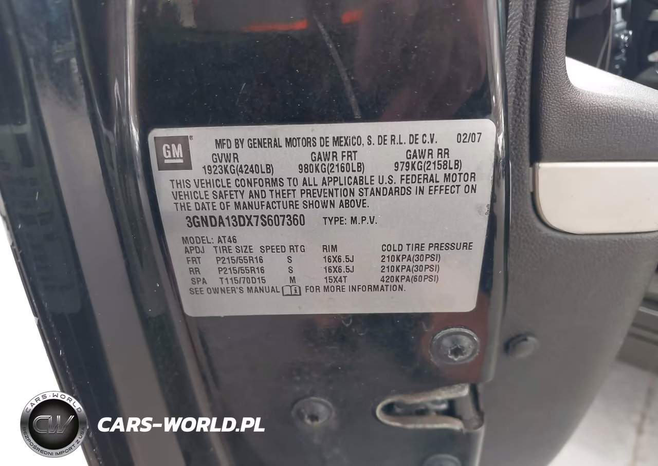 2007 Chevrolet Hhr Ls VIN:3GNDA13DX7S607360 - 9
