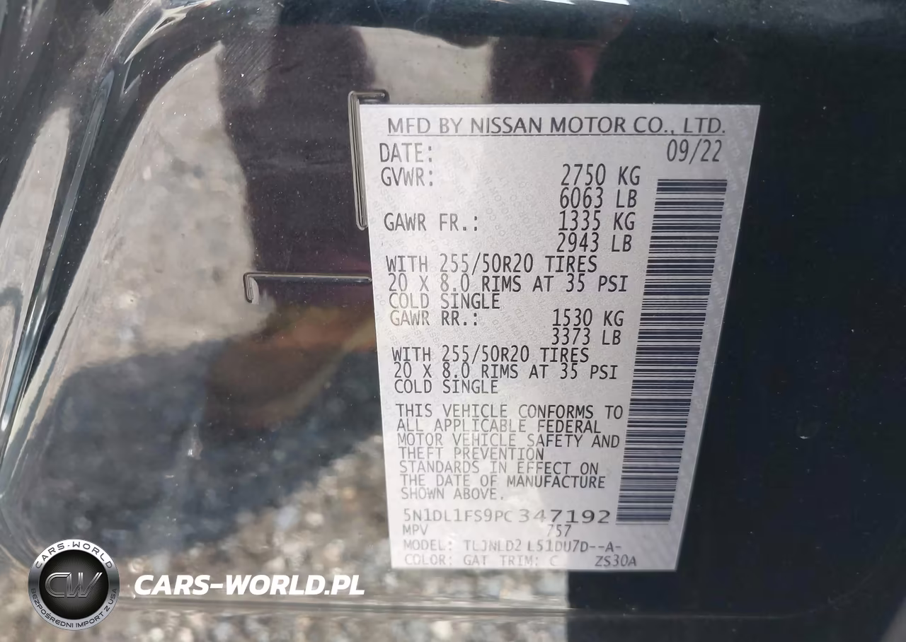 2023 Infiniti Qx60 Luxe Awd VIN:5N1DL1FS9PC347192 - 9