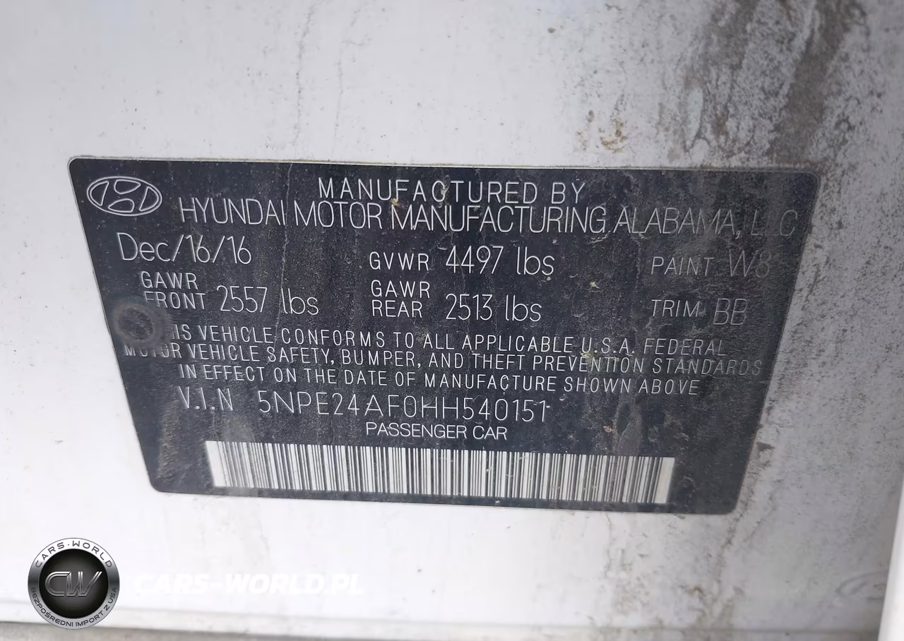 2017 Hyundai Sonata Se VIN:5NPE24AF0HH540151 - 9