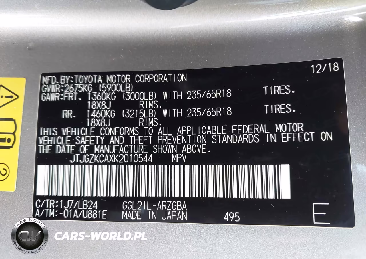 2019 Lexus Rx 350L Premium VIN:JTJGZKCAXK2010544 - 9