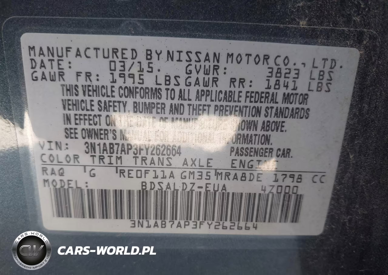 2015 Nissan Sentra Sv VIN:3N1AB7AP3FY262664 - 9