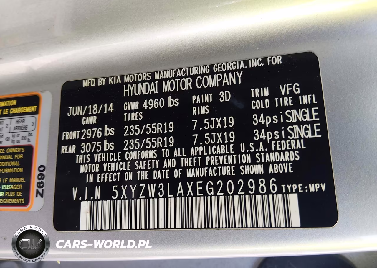 2014 Hyundai Santa Fe Sport 2.0L Turbo VIN:5XYZW3LAXEG202986 - 9