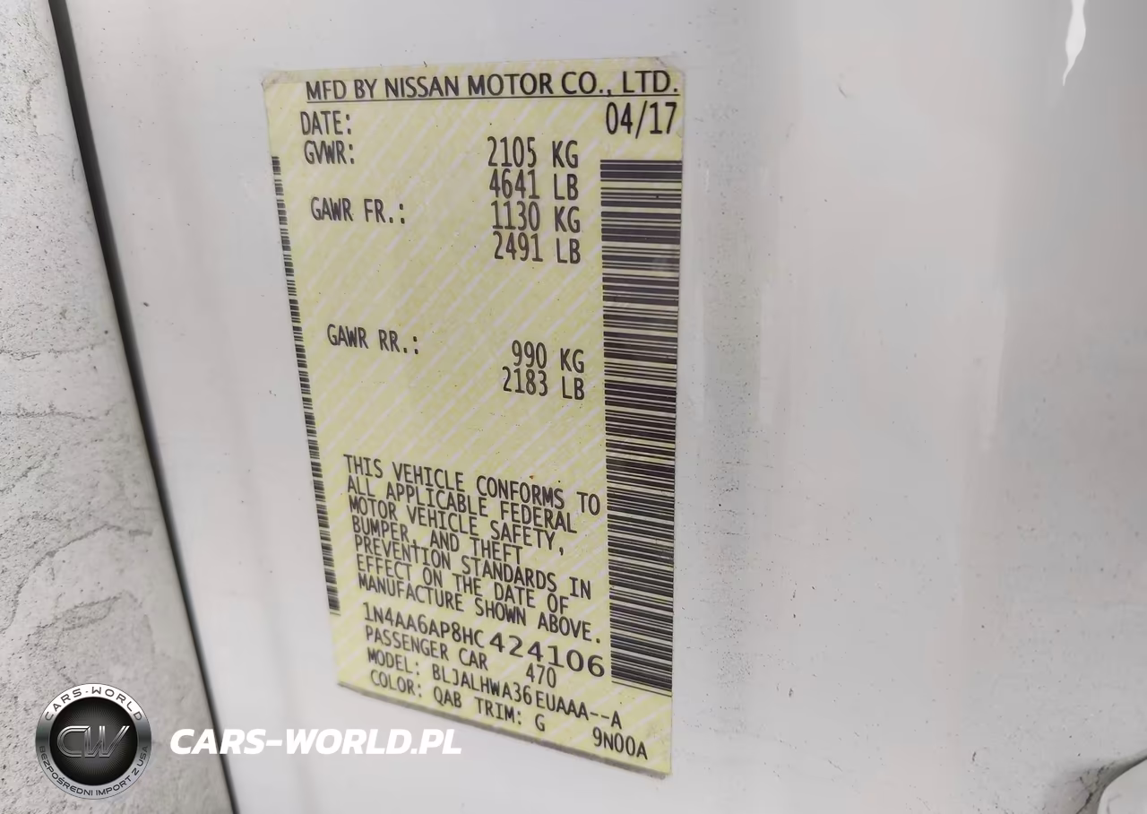 2017 Nissan Maxima 3.5 Platinum VIN:1N4AA6AP8HC424106 - 9