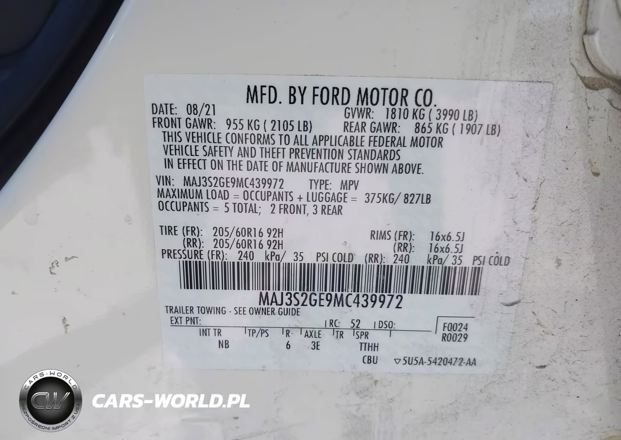 2021 Ford Ecosport Se VIN:MAJ3S2GE9MC439972 - 9