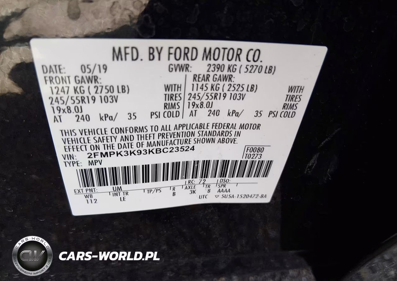 2019 Ford Edge Titanium VIN:2FMPK3K93KBC23524 - 9
