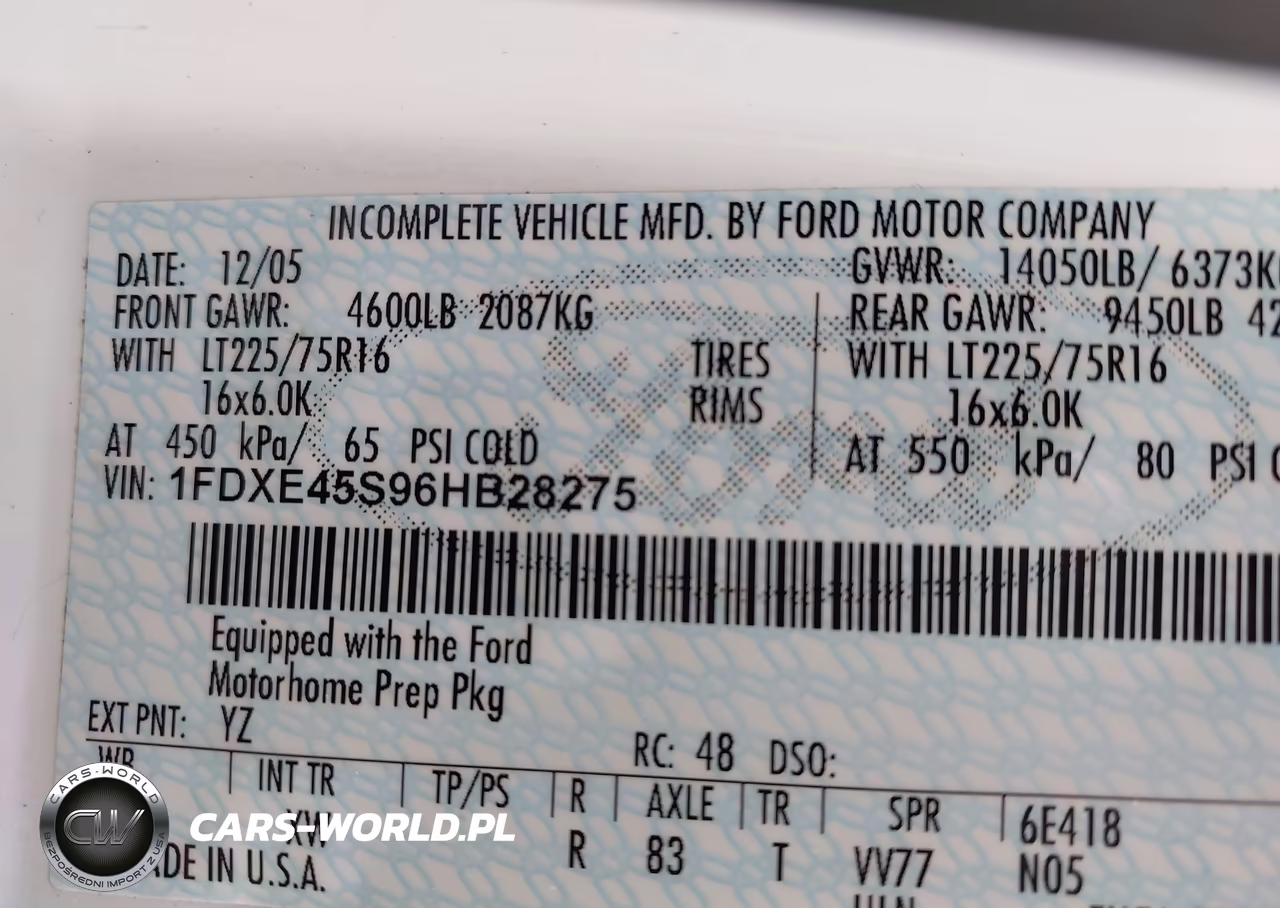 2006 Ford E-450 Cutaway VIN:1FDXE45S96HB28275 - 9