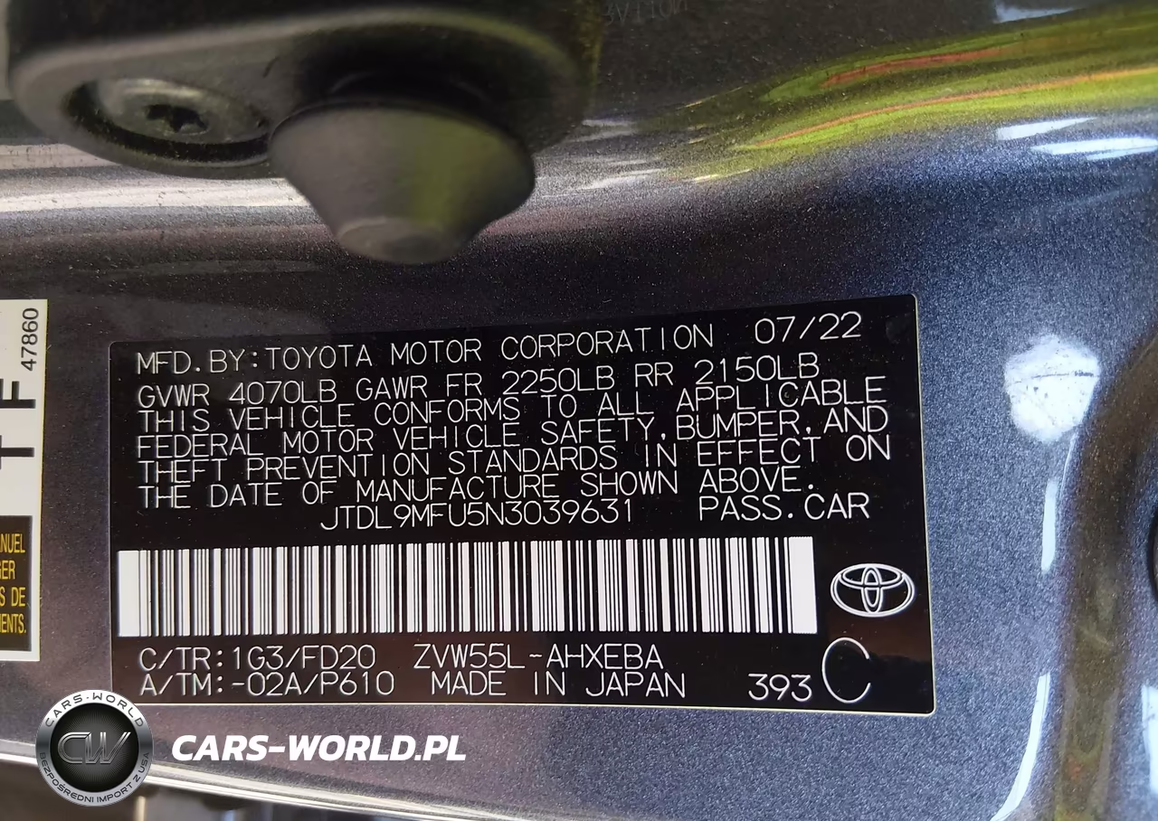 2022 Toyota Prius Le Awd-E VIN:JTDL9MFU5N3039631 - 9