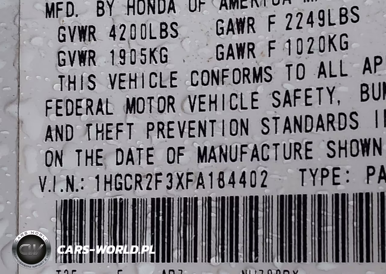 2015 Honda Accord Lx VIN:1HGCR2F3XFA184402 - 9