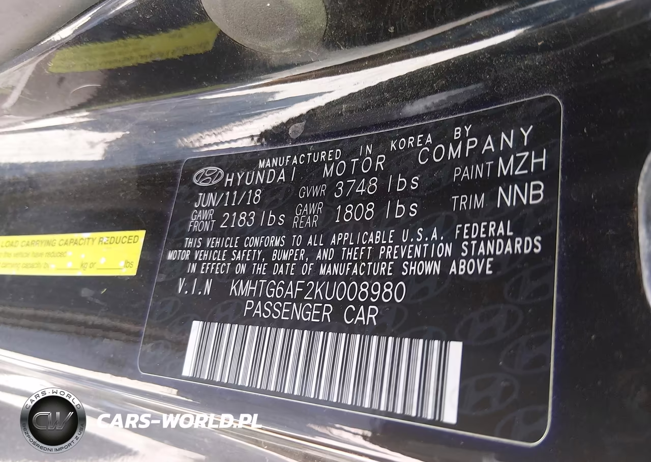 2019 Hyundai Veloster 2.0 Premium VIN:KMHTG6AF2KU008980 - 9